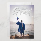 Carte photo de graduation du script d'encre (Devant / Derrière)