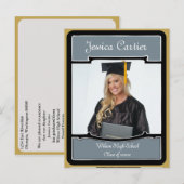 Carte photo de graduation vintage (Devant / Derrière)