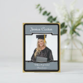 Carte photo de graduation vintage (Debout devant)