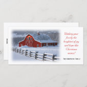 Carte photo de grange d'hiver (Devant / Derrière)