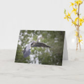 Carte Photo de Grey Heron Nature (Fleur jaune)