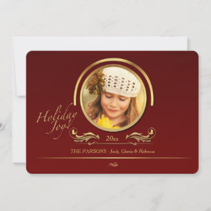 Carte photo de joie des fêtes