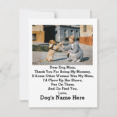 Carte Photo de jour de la mère de chien personnalisée mo (Devant)