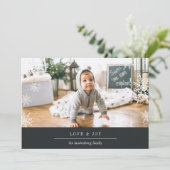 Carte photo de jour férié moderne avec message mod (Debout devant)