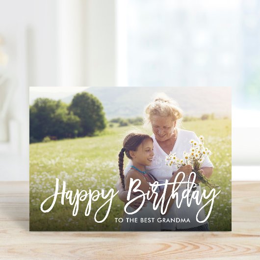 Carte photo de joyeux anniversaire avec superposit