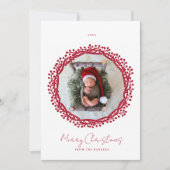 Carte photo de la couronne de baies de Noël (Devant)