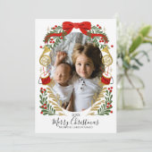 Carte photo de la couronne musicale de Noël (Debout devant)