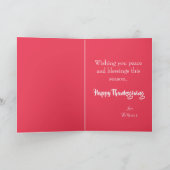 Carte Photo de la famille bon thanksgiving (Intérieur)