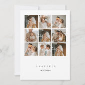 Carte Photo de la famille Collage | Grateful & Nom de fa (Devant)