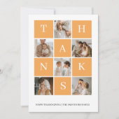 Carte Photo de la famille Collage | Jour du Bon thanksgi (Devant)