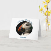 Carte photo de la faune de l'Atlantique Puffin Bir (Fleur jaune)