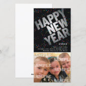 Carte photo de la fête de l'argent Confetti (Devant / Derrière)