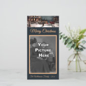 Carte photo de la fête de Noël victorienne (Debout devant)