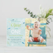 Carte photo de la fête des Anniversaires de enfant (Debout devant)