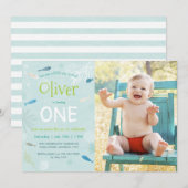 Carte photo de la fête des Anniversaires de enfant (Devant / Derrière)