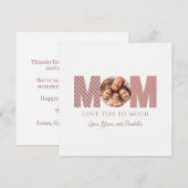 Carte photo de la fête des mères (Devant / Derrière)