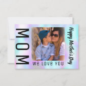 Carte photo de la fête des mères Abstraite et colo (Devant)