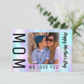 Carte photo de la fête des mères Abstraite et colo (Debout devant)