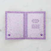 Carte Photo de la Fête des Mères de Chat en violet (Intérieur)