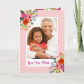 Carte photo de la Fête des mères florales pour gra (Devant)