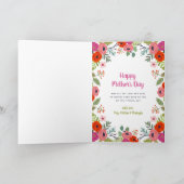 Carte photo de la Fête des mères florales pour gra (Intérieur)