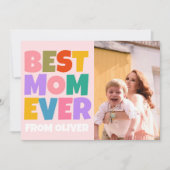 Carte Photo de la Fête des mères rétro (Devant)