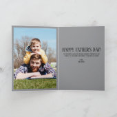 Carte photo de la fête des pères Cute Dad et Kid T (Intérieur)