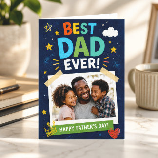 Carte Photo de la fête des pères « Meilleur papa de tous