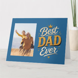 Carte Photo de la fête des pères « Meilleur papa du mond