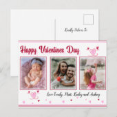 Carte photo de la fête des Valentines aux Coeurs r (Devant / Derrière)