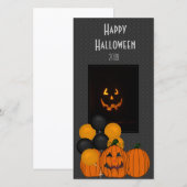 Carte photo de la fête d'Halloween (Devant / Derrière)
