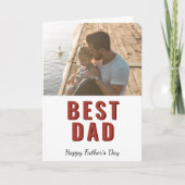 Carte photo de la Fête du Père Simple Best Papa (Devant)