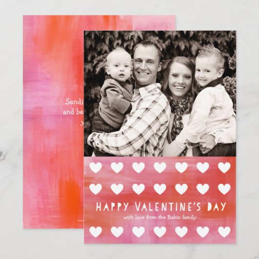 Carte photo de la Journée des Valentines pour la c (Devant / Derrière)