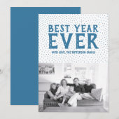 Carte photo de la meilleure année jamais de nouvel (Devant / Derrière)