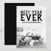 Carte photo de la meilleure année jamais de nouvel (Devant / Derrière)