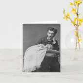 Carte Photo de la mort de l'ère victorienne (Fleur jaune)