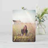 Carte photo de la partie de graduation d'or (Debout devant)