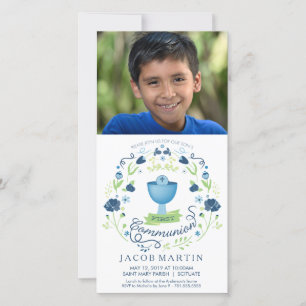 Carte photo de la première communion - Invitation