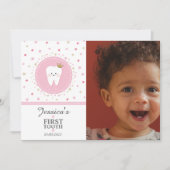 Carte photo de la première dent bébé personnalisée (Devant)