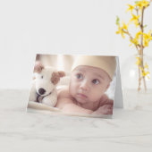 Carte Photo De La Première Fête Des Mères Du Bébé (Fleur jaune)