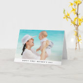 Carte Photo de la Première Mère moderne (Fleur jaune)