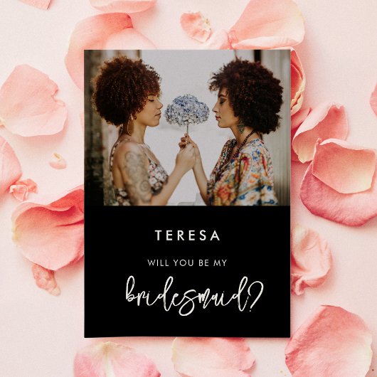 Carte photo de la proposition de femme d'honneur n