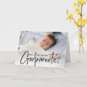 Carte Photo de la proposition Godparents moderne (Fleur jaune)