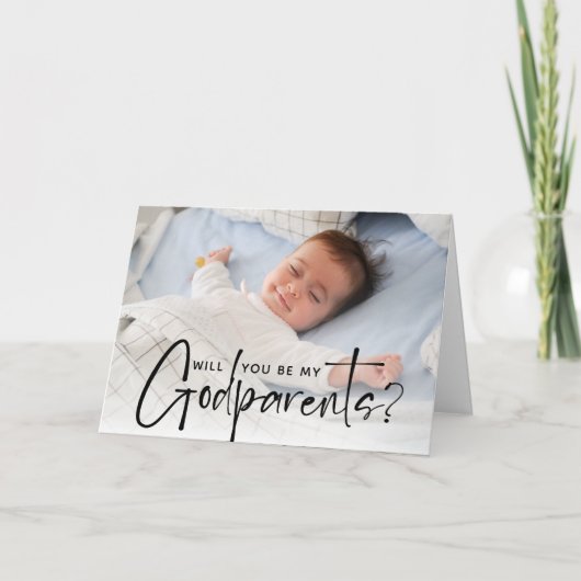 Carte Photo de la proposition Godparents moderne (Devant)