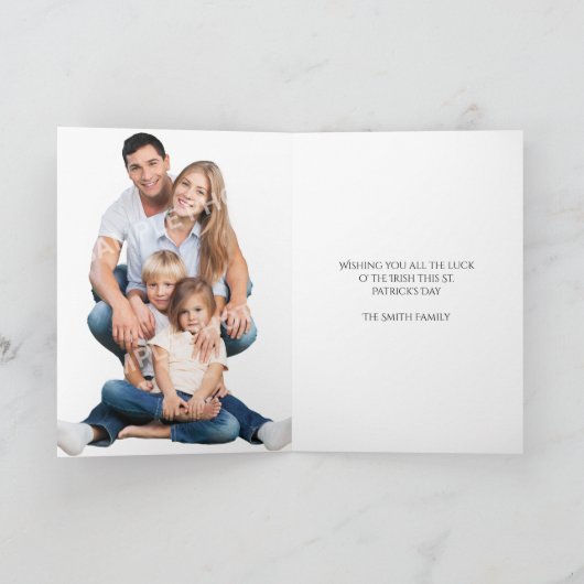 Carte Photo de la Saint Patrick (Intérieur)