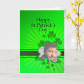 Carte photo de la Saint Patrick (Fleur jaune)