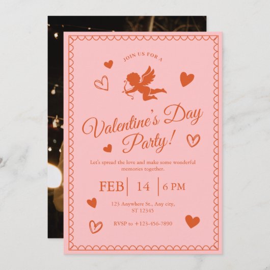 Carte photo de la Saint Valentin (Devant / Derrière)