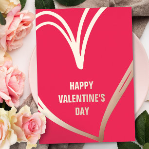 Carte photo de la Saint-Valentin à motif feuille d