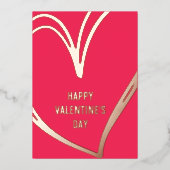 Carte photo de la Saint-Valentin à motif feuille d (Recto)