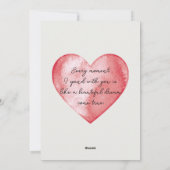 Carte photo de la Saint-Valentin classique moderne (Dos)